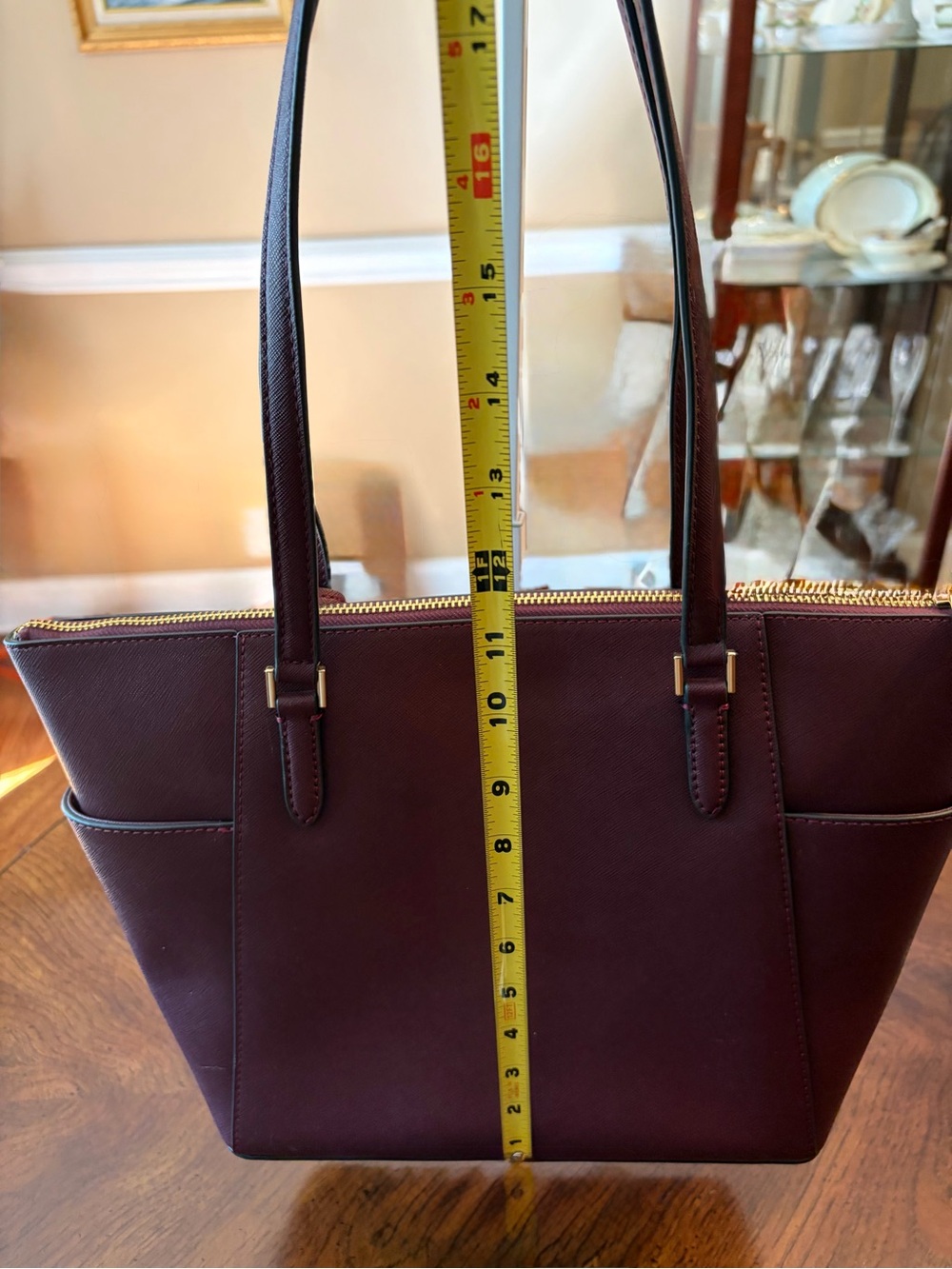 Michael Kors Jet Set Bag (NWOT) and Reed Wallet in Oxblood (NWT) - Picture 8 of 10